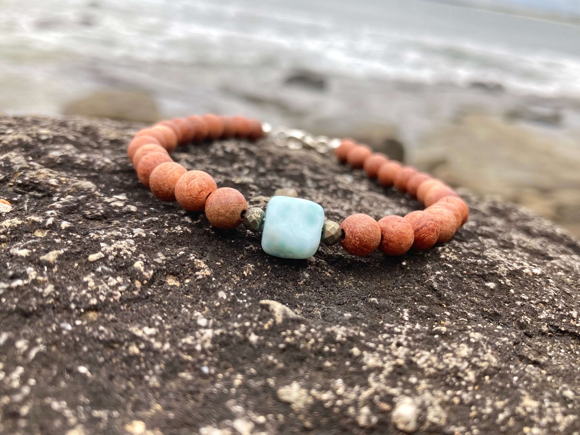 Big Kahuna - Larimar Men's Bracelet for men