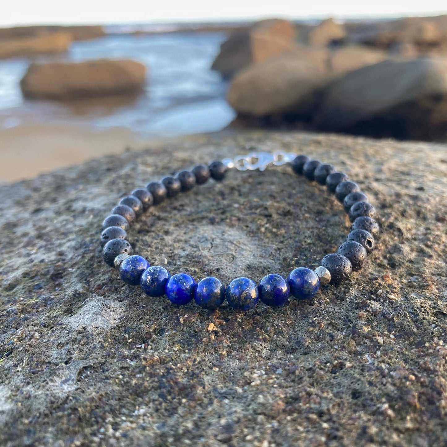 Mens Lapis Lazuli Bracelet