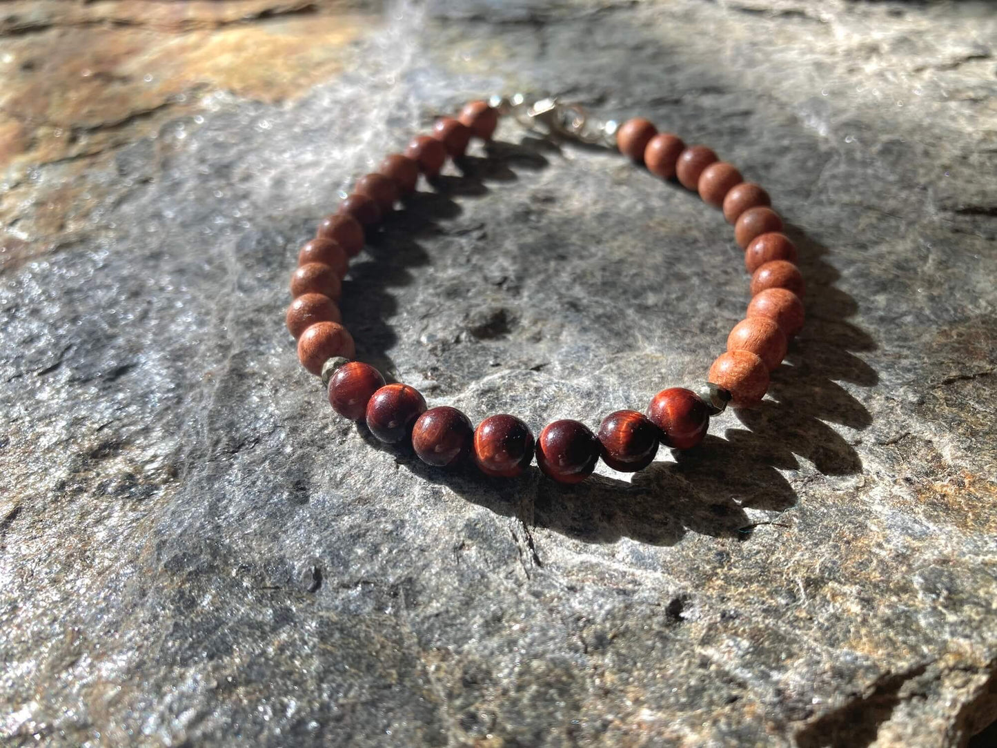 Motivation - Red Tiger's Eye Mens Bracelet by Mana for Men