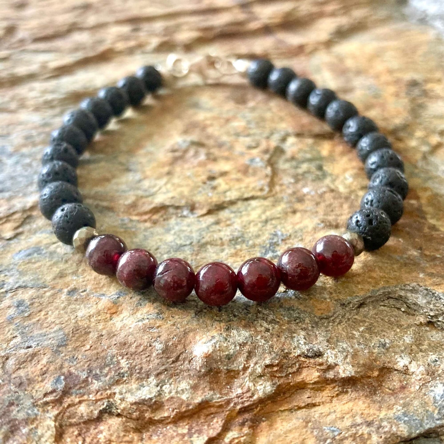 Prosperity - Garnet Mens Healing Crystal Bracelet